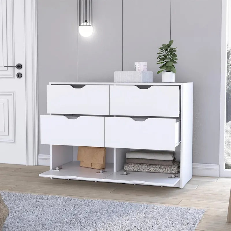 42 Inch Dresser with 4 Drawers for Bedroom Storage and Organization