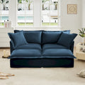 83.4" 2-Seater Sectional Sofa with Ottomans