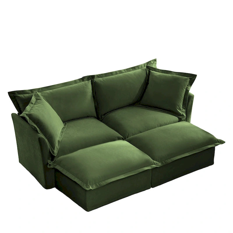 83.4" 2-Seater Sectional Sofa with Ottomans