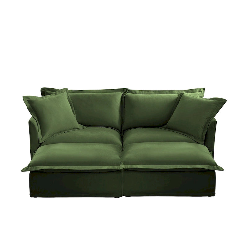 83.4" 2-Seater Sectional Sofa with Ottomans