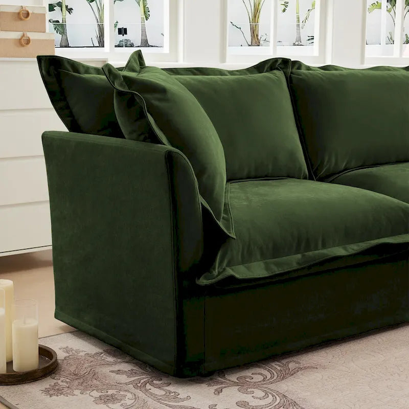 83.4" 2-Seater Sectional Sofa with Ottomans
