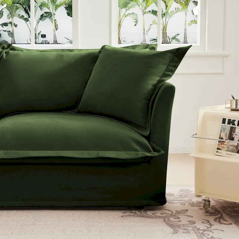 83.4" 2-Seater Sectional Sofa with Ottomans