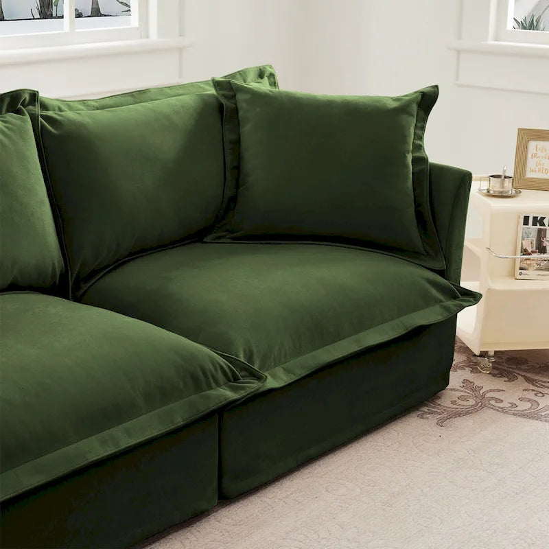 83.4" 2-Seater Sectional Sofa with Ottomans