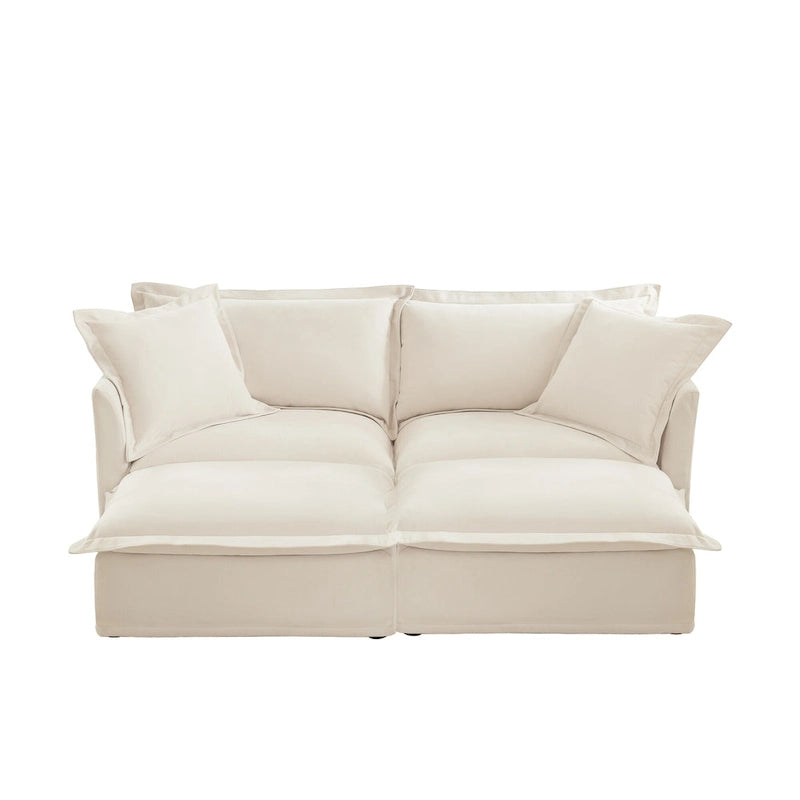 83.4" 2-Seater Sectional Sofa with Ottomans