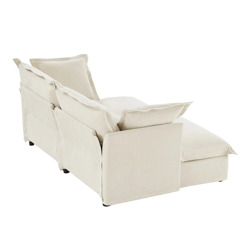 83.4" 2-Seater Sectional Sofa with Ottomans