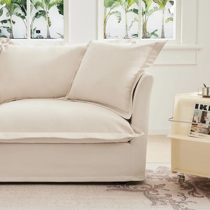 83.4" 2-Seater Sectional Sofa with Ottomans