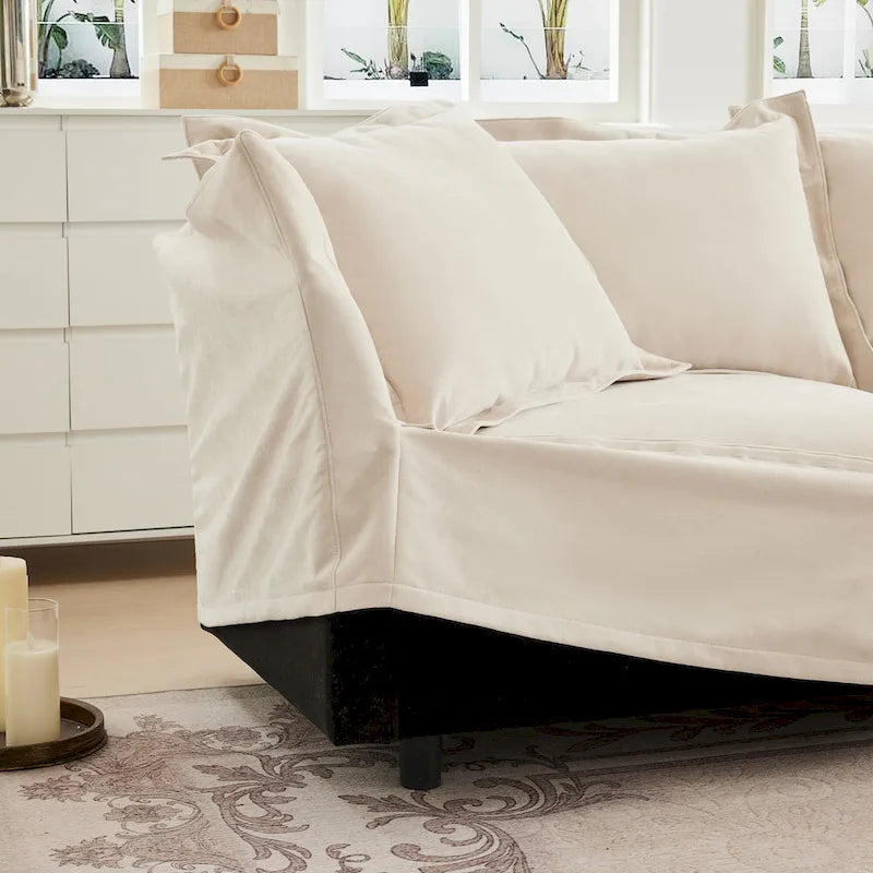 83.4" 2-Seater Sectional Sofa with Ottomans