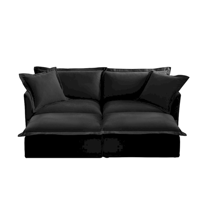 83.4" 2-Seater Sectional Sofa with Ottomans