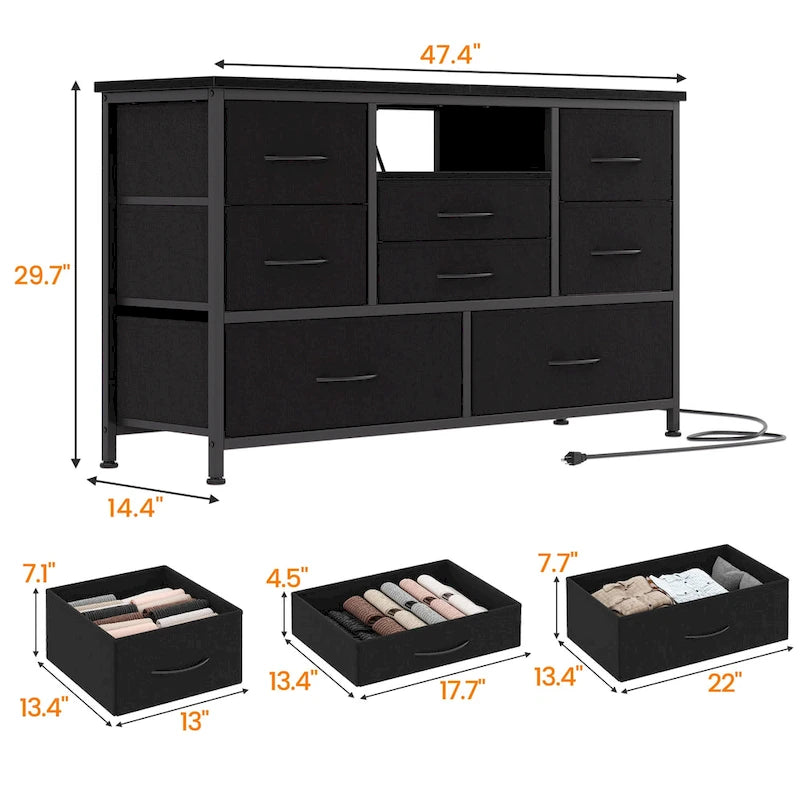 Chest of Drawers with AC Outlets