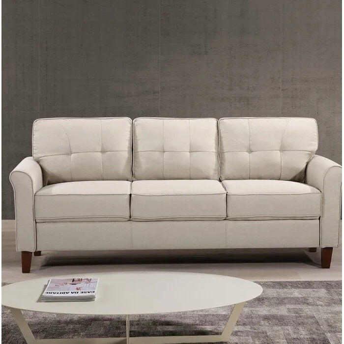 78.7" Linen Flared Arm Sofa