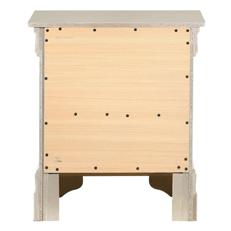 Traditional 2-Drawer Wood Nightstand