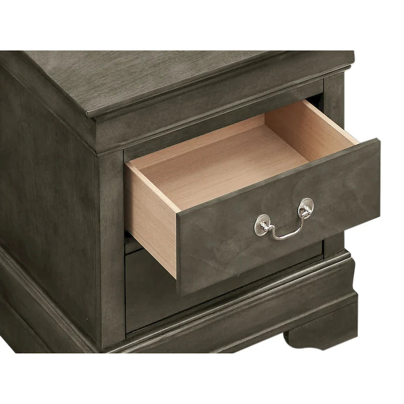 Traditional 2-Drawer Wood Nightstand