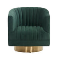Swivel Channel Tufted Barrel Chair - 28W x 31D x 30H