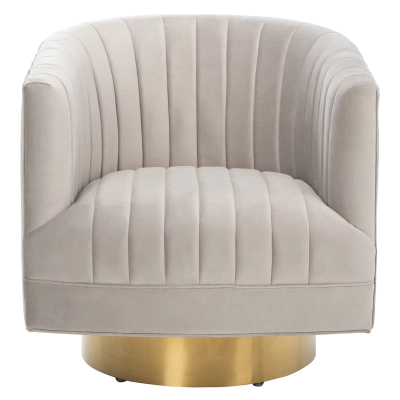 Swivel Channel Tufted Barrel Chair - 28W x 31D x 30H