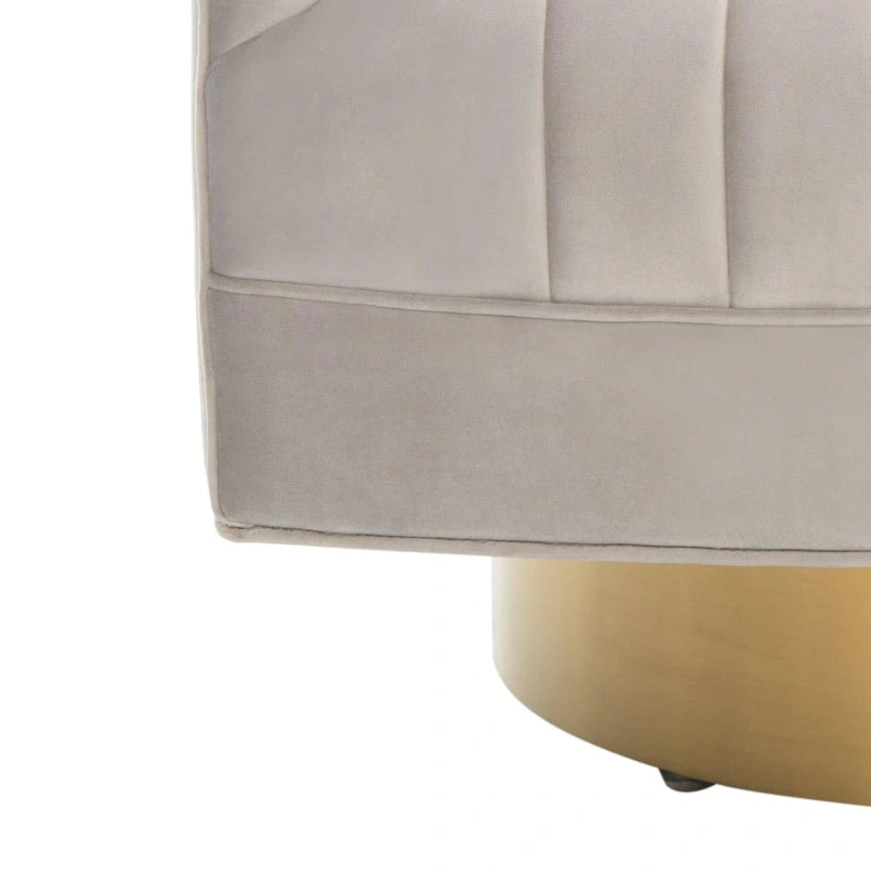 Swivel Channel Tufted Barrel Chair - 28W x 31D x 30H