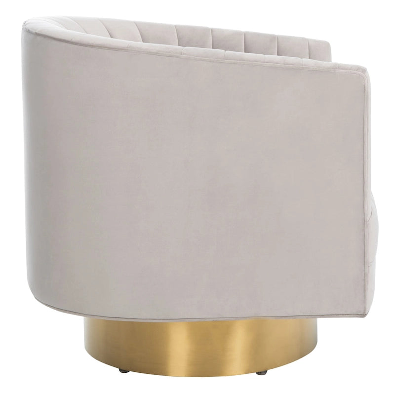 Swivel Channel Tufted Barrel Chair - 28W x 31D x 30H
