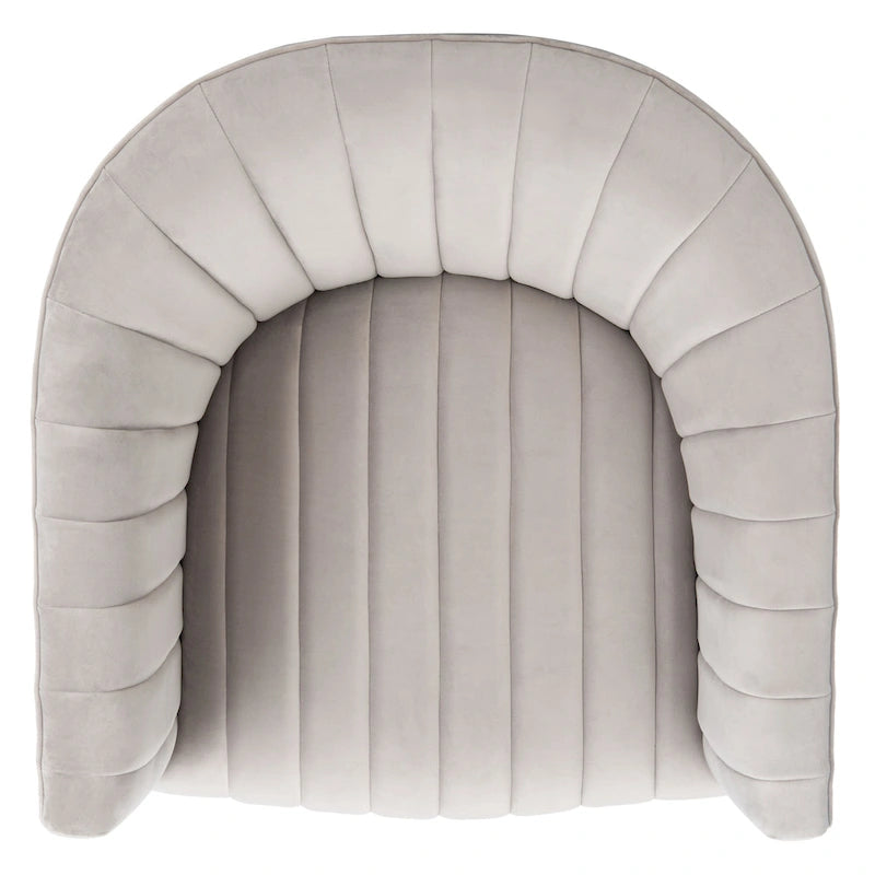 Swivel Channel Tufted Barrel Chair - 28W x 31D x 30H