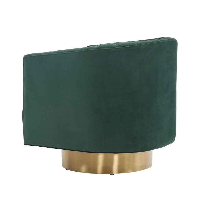 Swivel Channel Tufted Barrel Chair - 28W x 31D x 30H