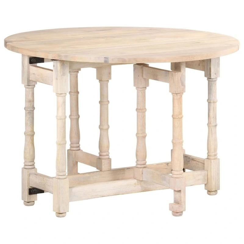 vidaXL Dining Table Kitchen Table Dining Room Table Round Solid Mango Wood