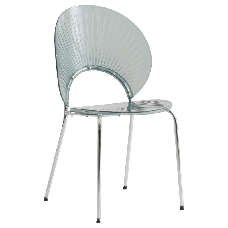Plastic Dining Side Chair in Chrome Base