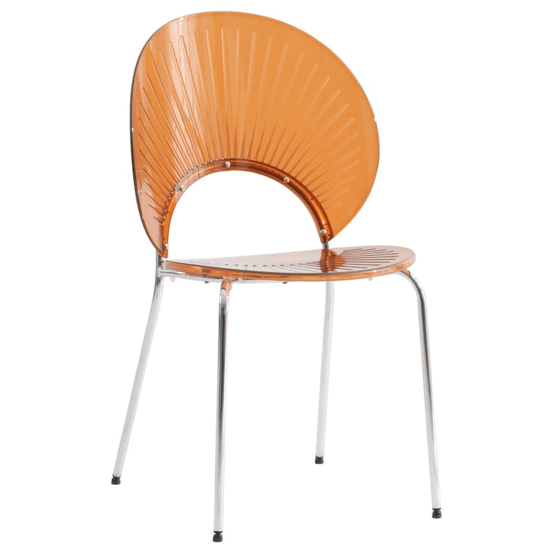 Plastic Dining Side Chair in Chrome Base