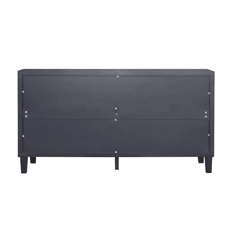 60-in Modern Matte Black 4 Door Wooden Sideboard Buffet Server Accent Storage Cabinet