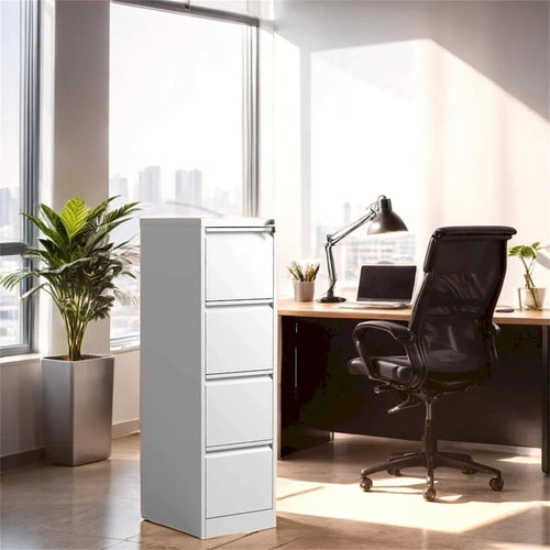 4 Drawer Metal Vertical File Cabinet w/Lock Office Home File Cabinet