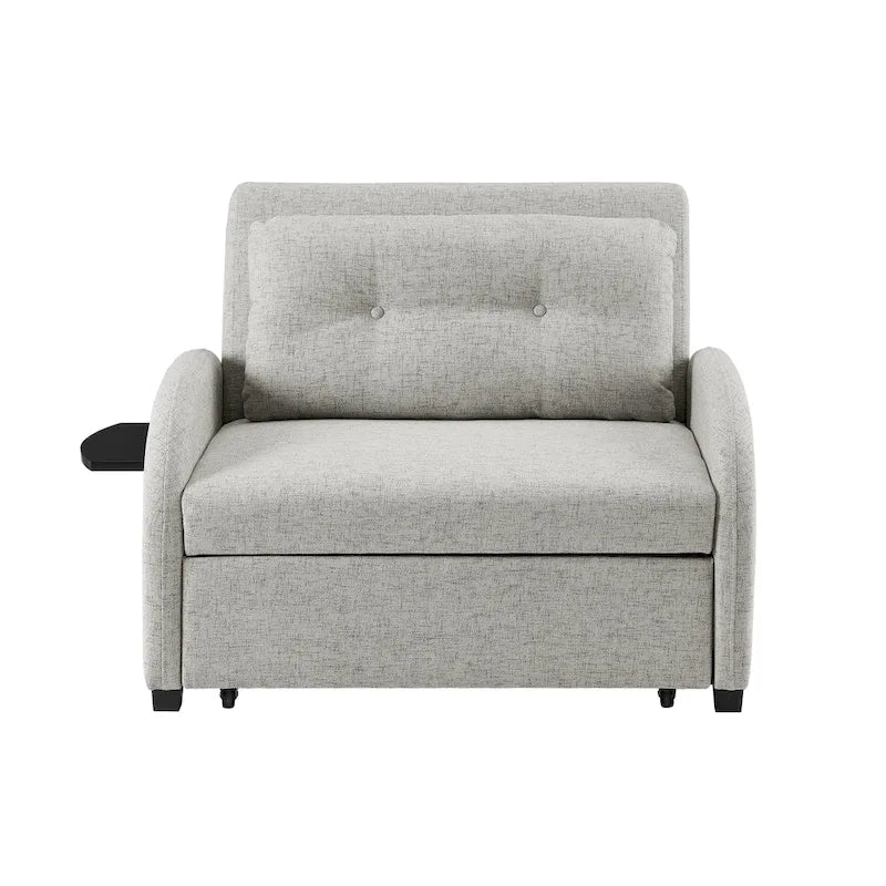 Scarboro Grey Upholstered Wide Convertible Bed