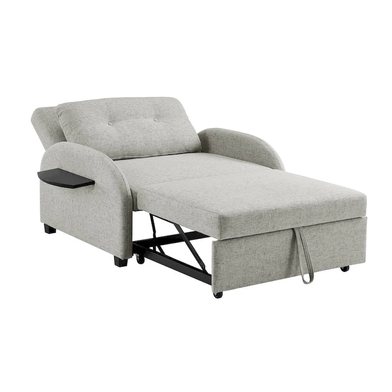 Scarboro Grey Upholstered Wide Convertible Bed
