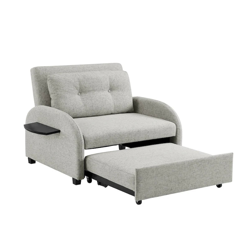 Scarboro Grey Upholstered Wide Convertible Bed